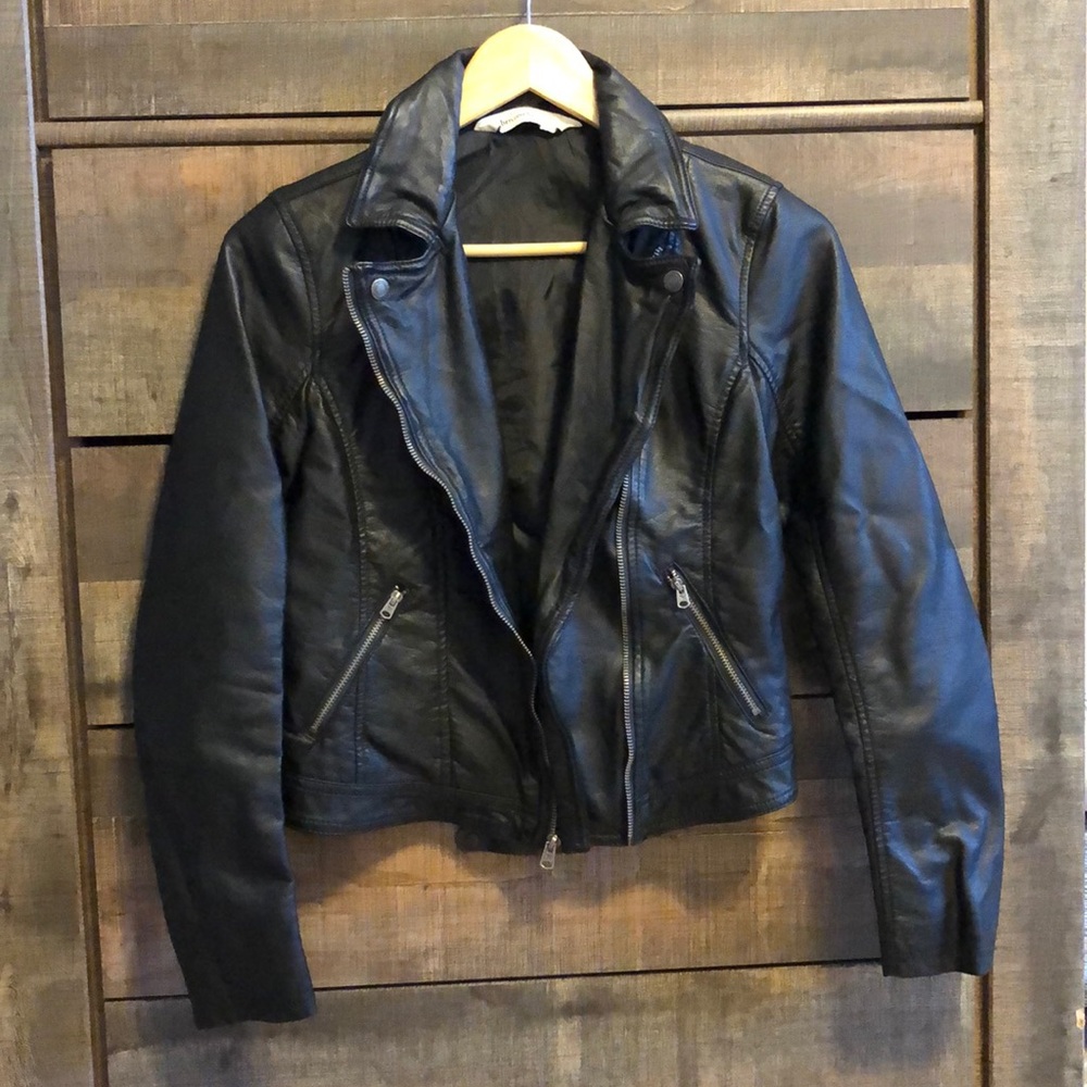 Abercrombie faux leather jacket